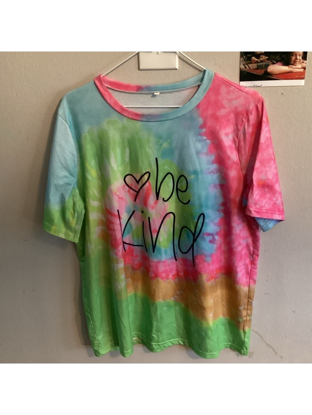 Womens XL Be Kind Tie-Dye T-Shirt Tote6